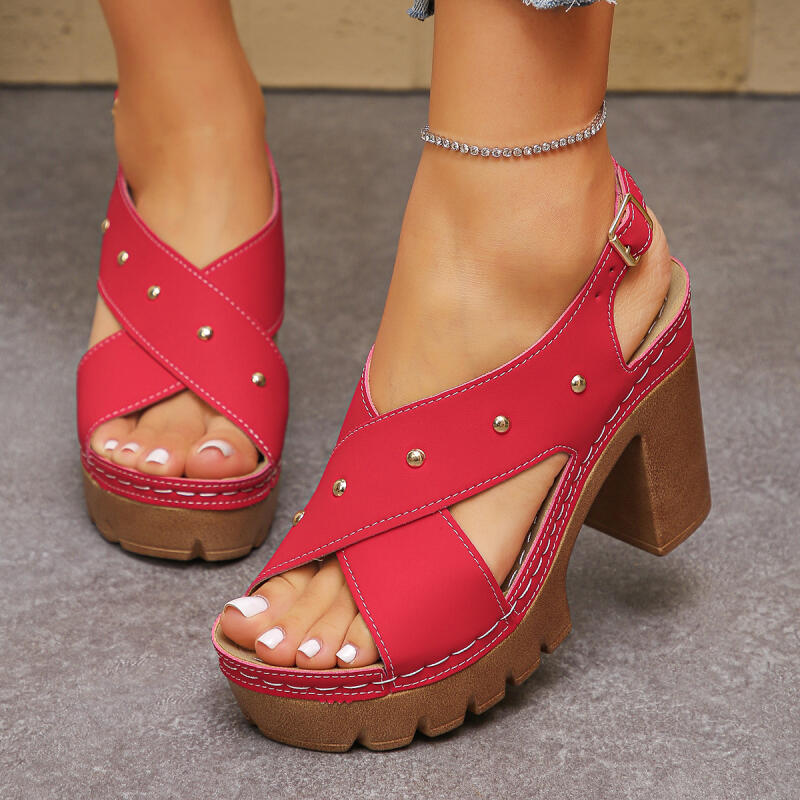 Ankle Strap Attachment - Винтажные сандалии-гладиаторы на очень высоком каблуке